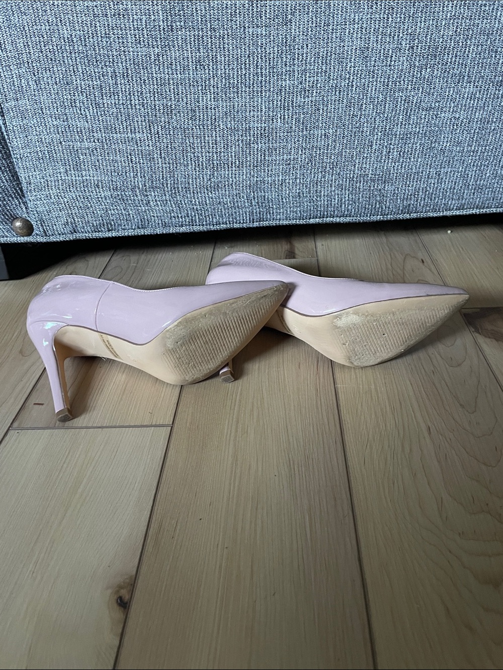 Dream Pairs Patent Pointed-Toe Stiletto Pumps in Blush Pink - Picture 6 of 8